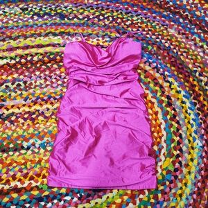 Emerald Sundae Ruched Bodycon Mini Dress Womens Size M